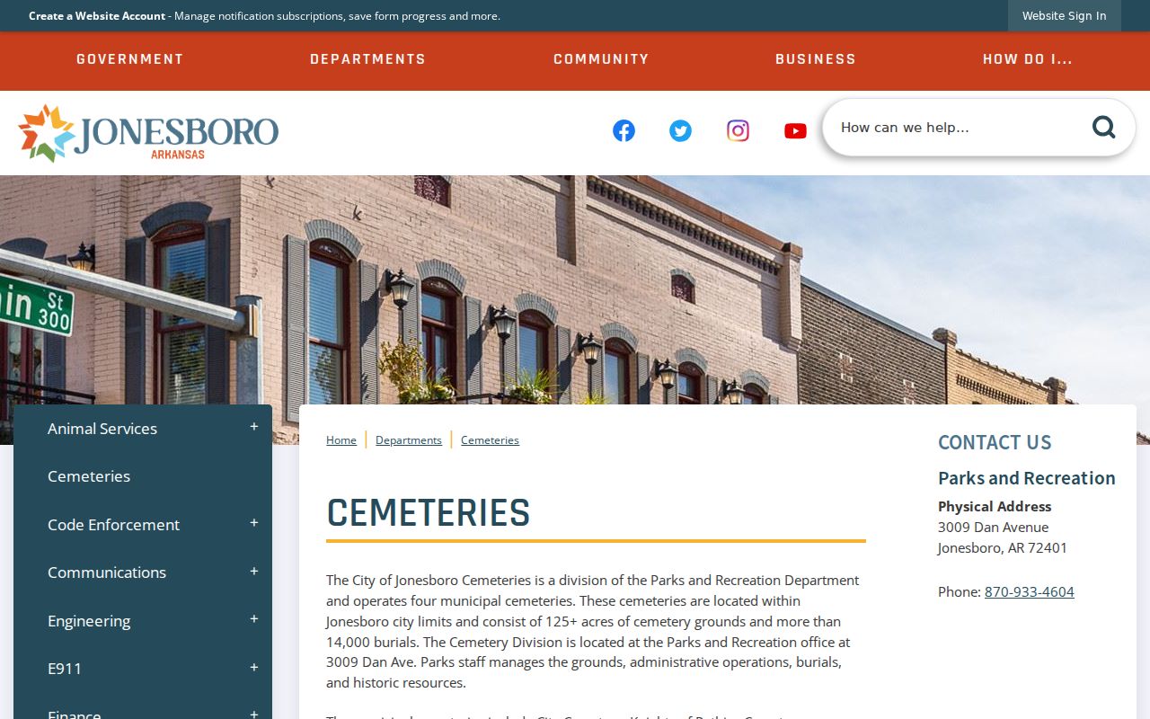 Jonesboro city directory research through municipal cemetery records