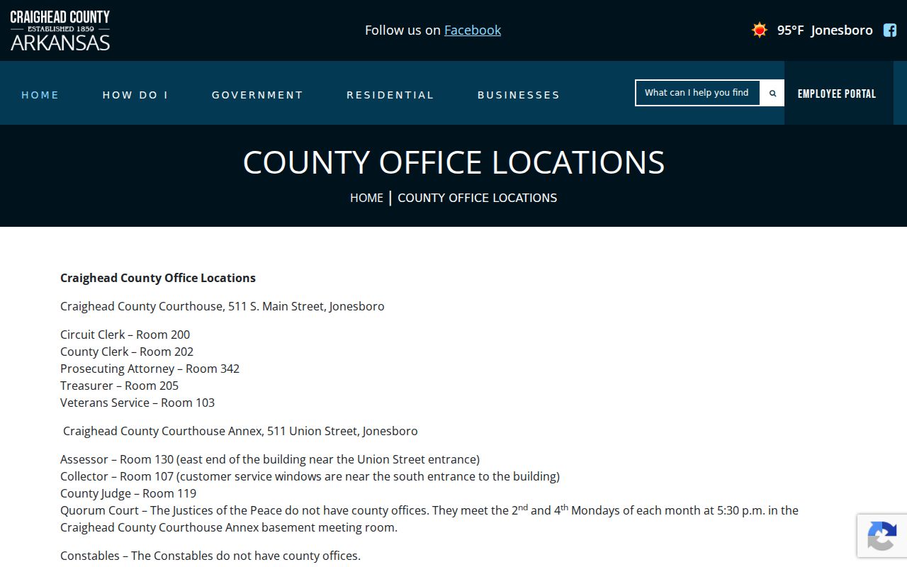 Jonesboro residents directory county office locations