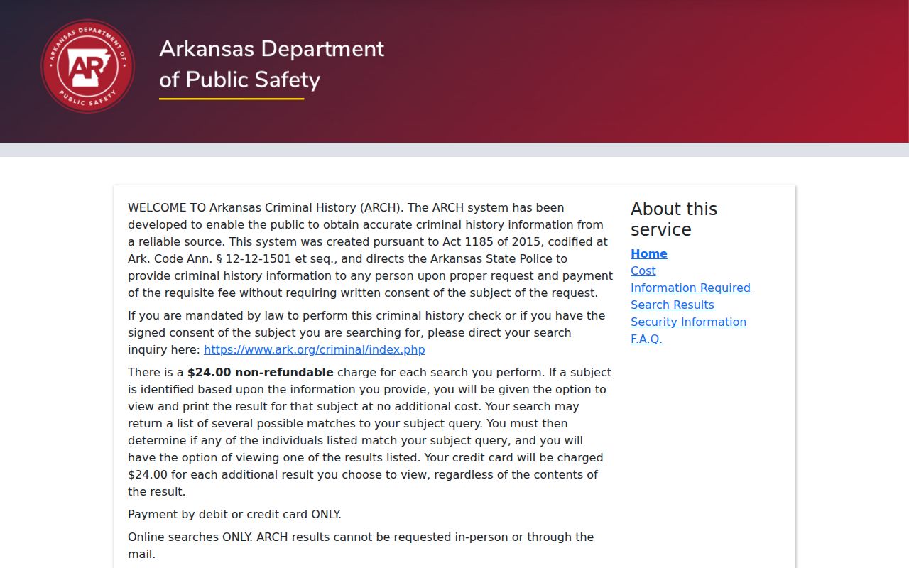 Arkansas ARCH portal used to verify Jonesboro resident records
