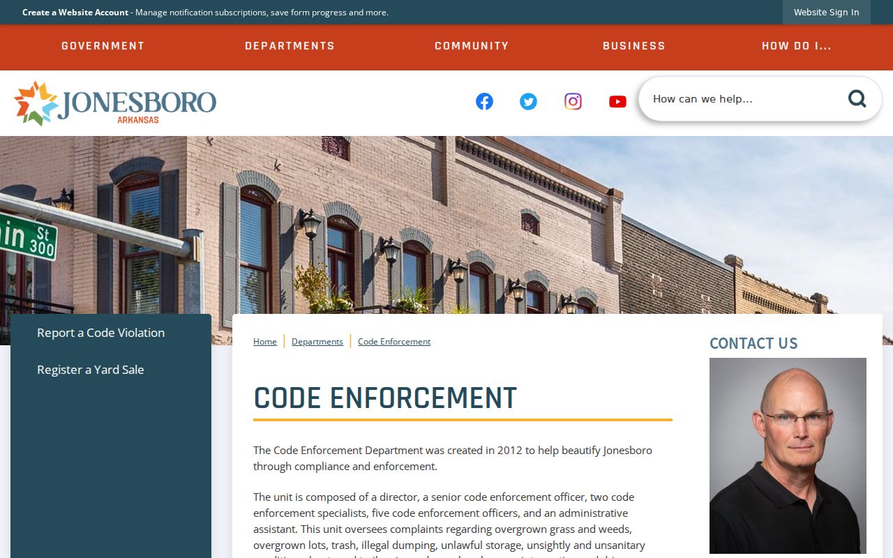 Jonesboro street directory code enforcement address records