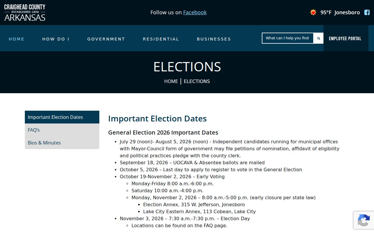 Jonesboro ZIP code directory Craighead address and election district lookup